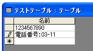 テキスト型の文字数の設定