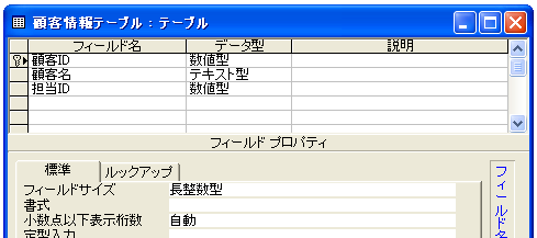 顧客情報テーブル