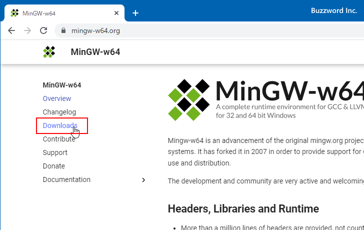MinGW-w64をダウンロードする(2)
