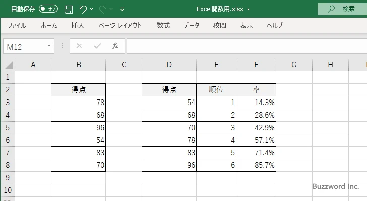 QUARTILE.EXC関数の解説(3)