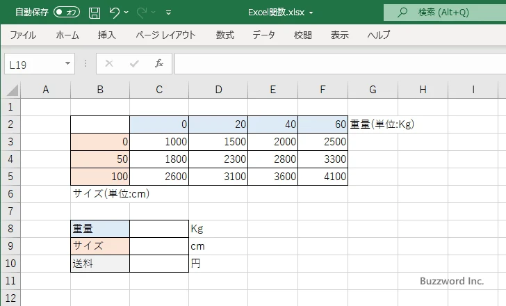重量とサイズから送料を算出する(1)