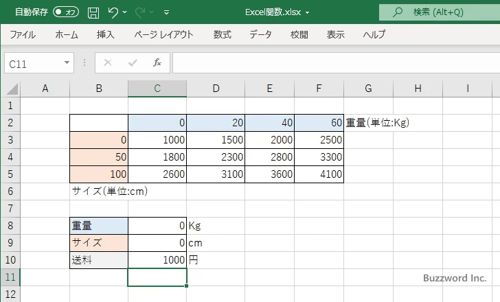 重量とサイズから送料を算出する(3)
