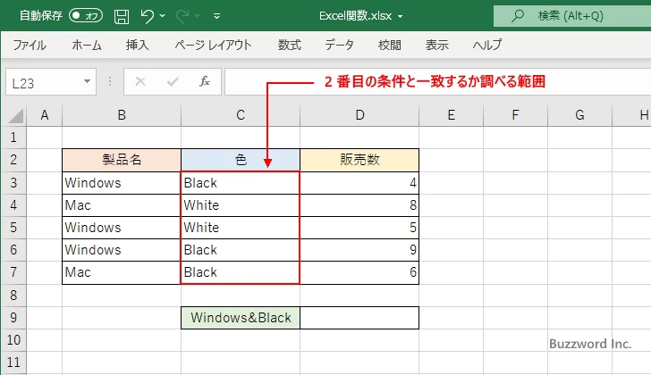 SUMIFS関数の定義(5)