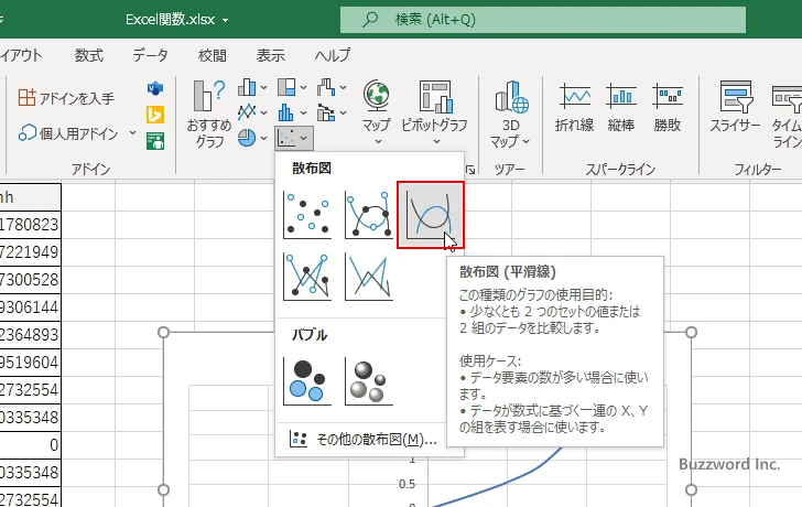 ATANH関数を使ってハイパボリックアークタンジェントのグラフを作成する(7)