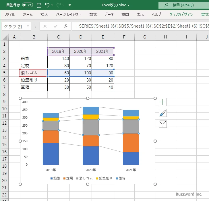 一部だけに区分線を表示する(3)