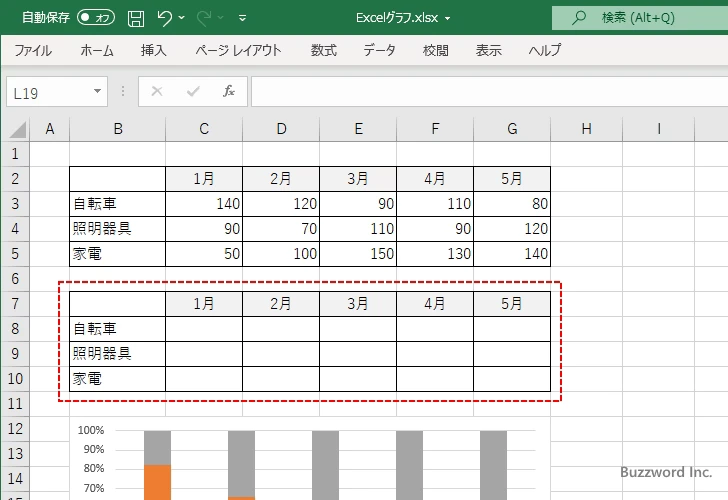 データラベルにパーセンテージを表示する(3)