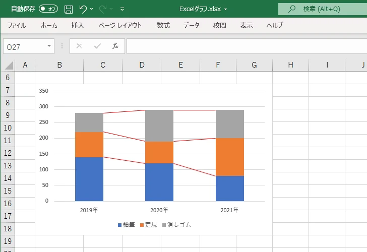 区分線の色と幅を設定する(6)