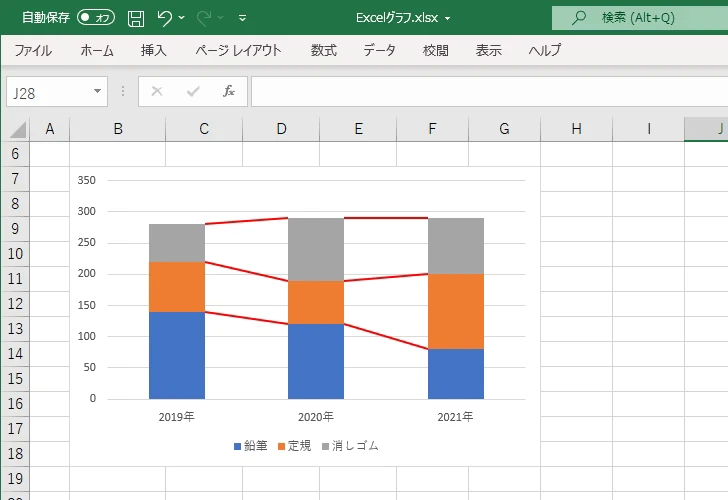 区分線の色と幅を設定する(9)