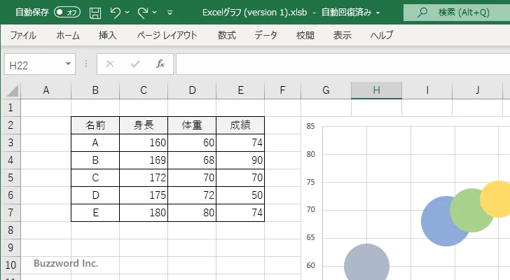 元データはそのままで円の重なる順番だけを変更する(1)