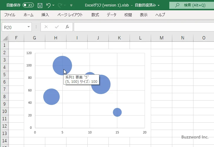 バブルチャートの円に画像を表示する(1)
