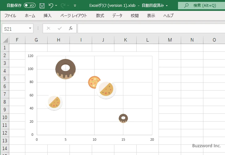 特定の円に画像を表示する(7)