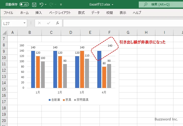 引き出し線を非表示にする(4)