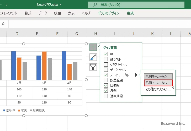 データテーブルを表示する(7)