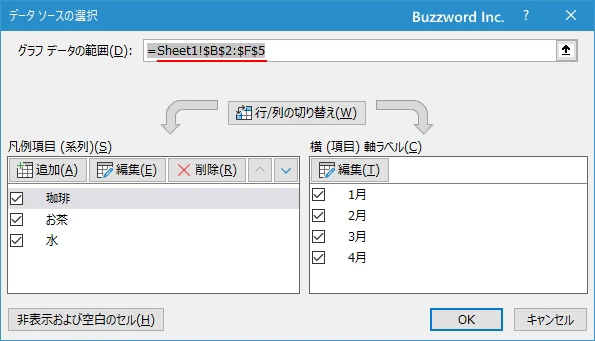 元データと離れた位置にあるデータを追加する(6)