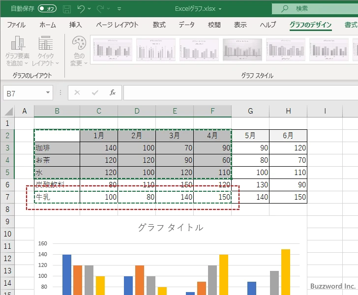 元データと離れた位置にあるデータを追加する(7)