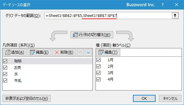 元データと離れた位置にあるデータを追加する(8)