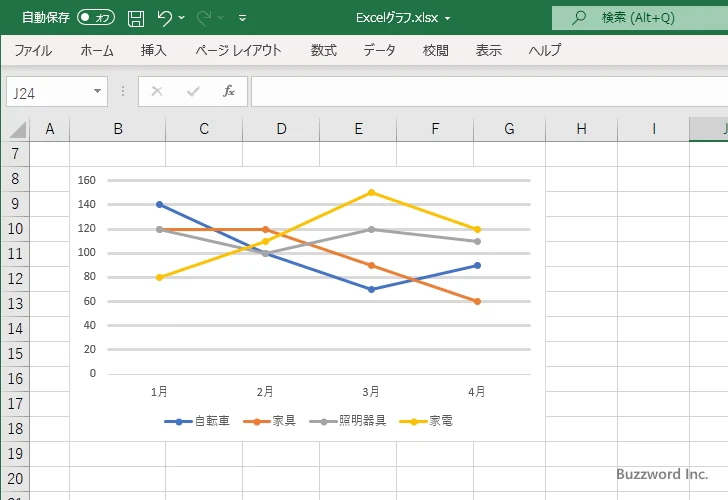 目盛線の色や幅を変更する(10)
