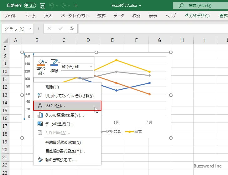 目盛ラベルのフォントを設定する(2)