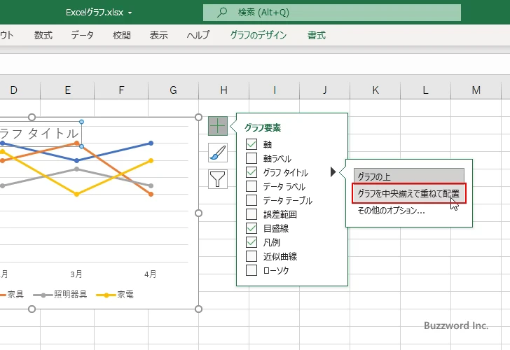 タイトルをグラフ内に表示する(3)