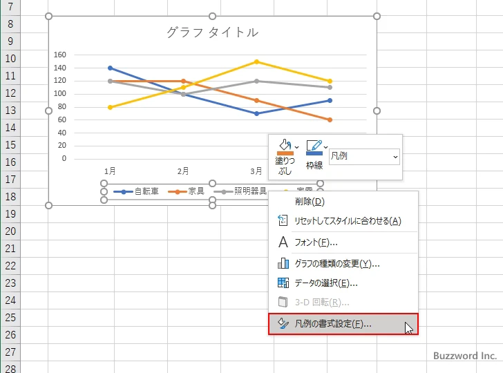 凡例の表示位置を指定する(2)