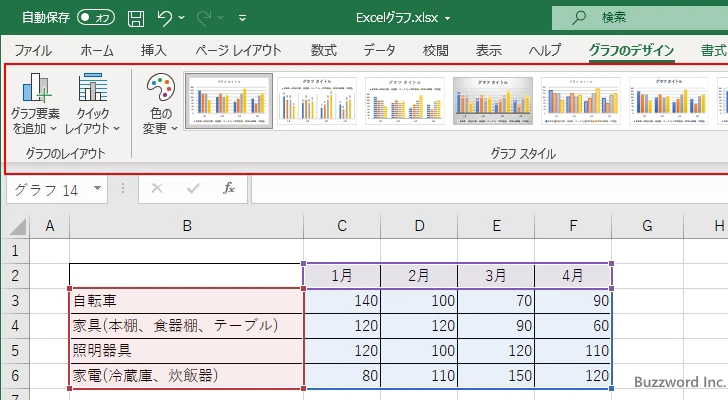凡例の項目名を編集する(4)