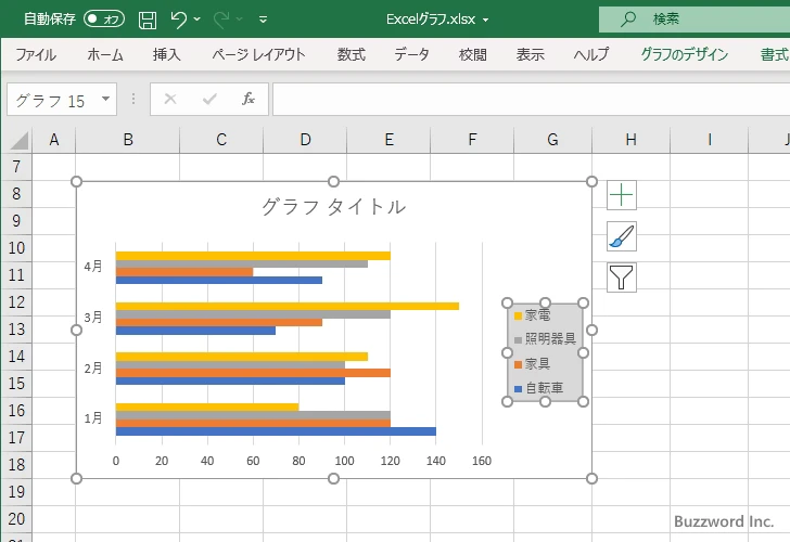 凡例の背景を指定した色やパターンで塗りつぶす(6)