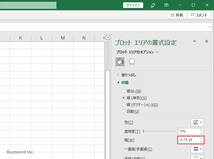 プロットエリアの枠線を表示する(7)