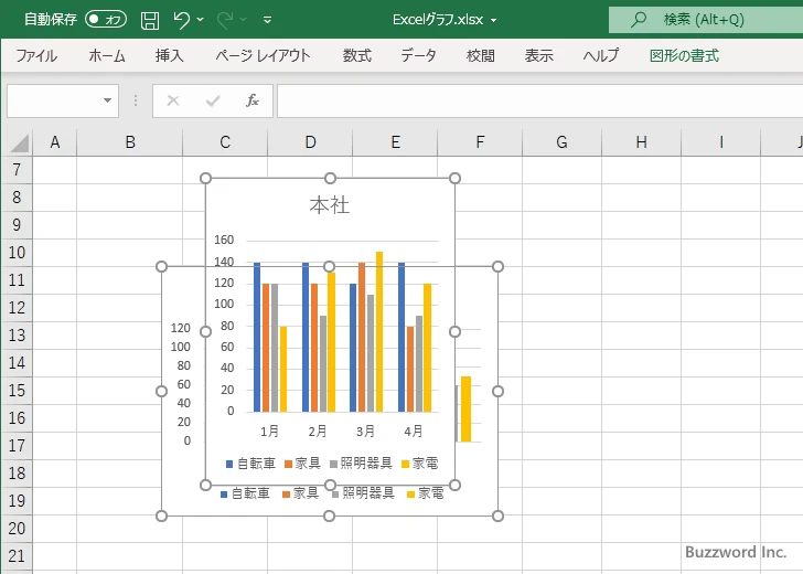 グラフのサイズをcm単位で指定する(5)