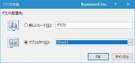 グラフを別のワークシートへ移動する(5)