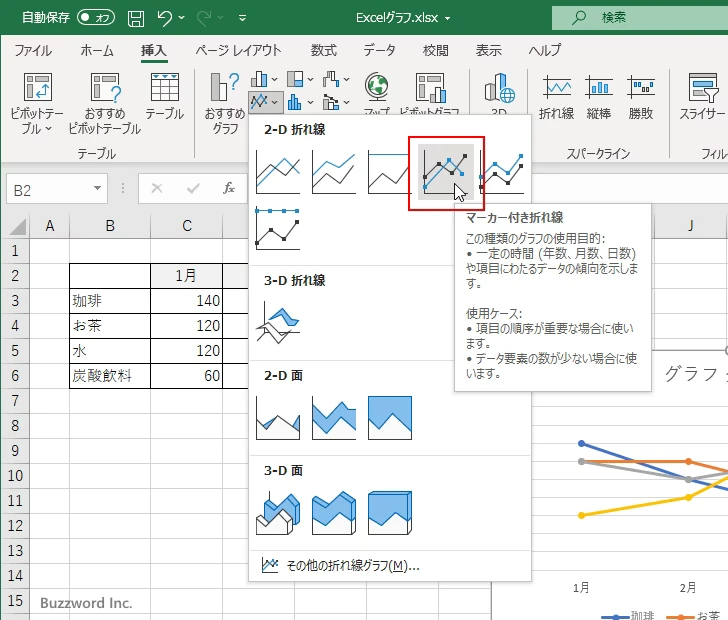 使用するグラフを選択する(8)