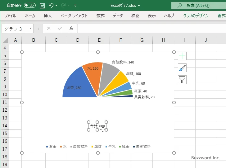 半円グラフの作成手順(28)