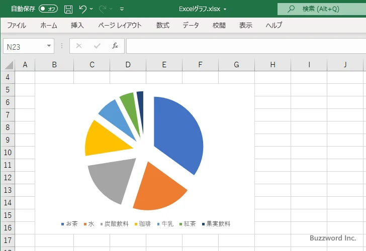 扇形を切り離して表示する(6)