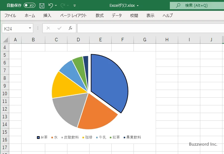 扇形の塗りつぶしの色を設定する(5)