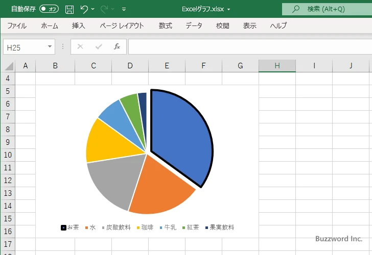 扇形の塗りつぶしの色を設定する(8)