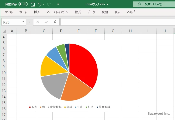 扇形の塗りつぶしの色を設定する(7)