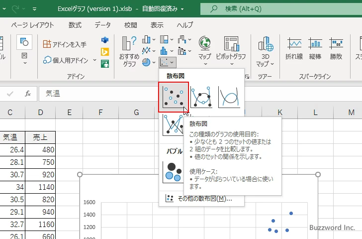 散布図を作成する(4)