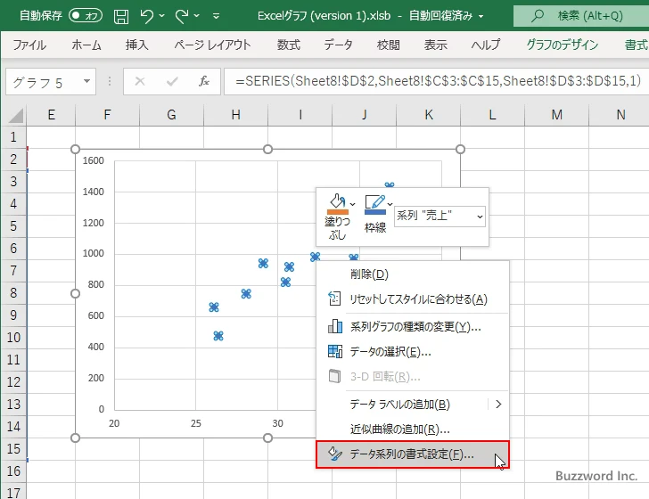 散布図の点に画像を表示する(2)