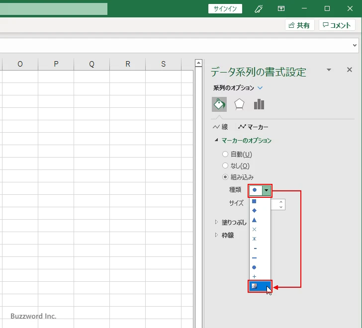 散布図の点に画像を表示する(6)