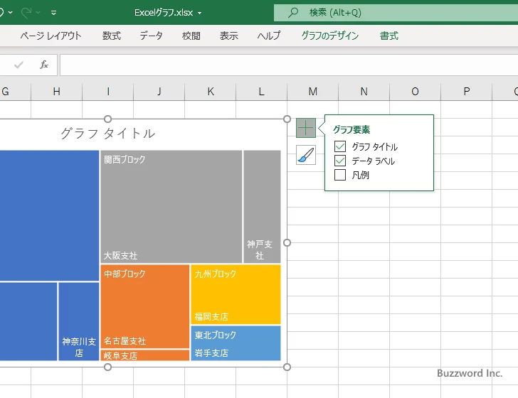ツリーマップに表示するグラフ要素を選択する(3)