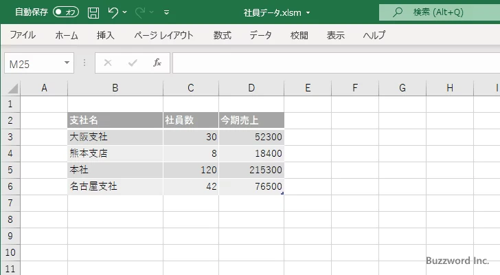 テーブルのスタイルを変更する(8)