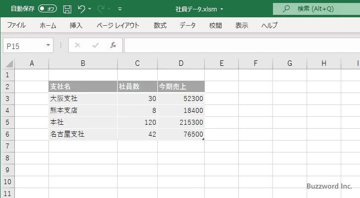 テーブルのスタイルを変更する(10)