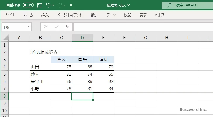セルに入力した値を編集する(3)