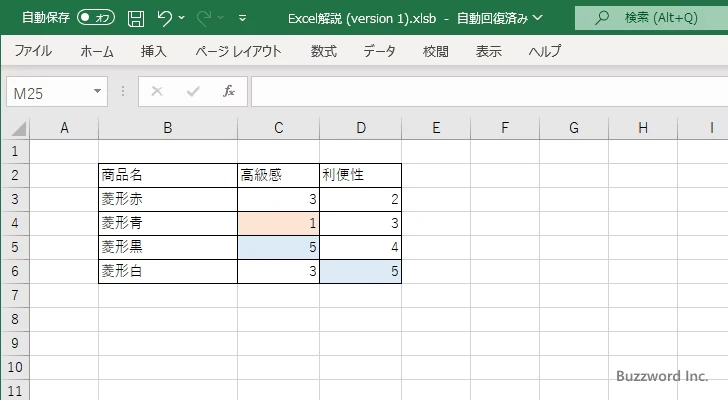 形式を選択して貼り付けで書式をコピーする(6)