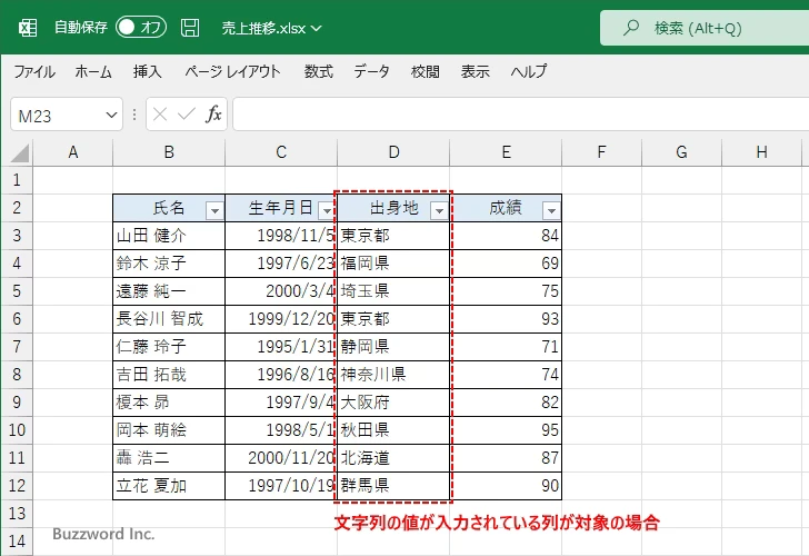 テキストフィルター(1)