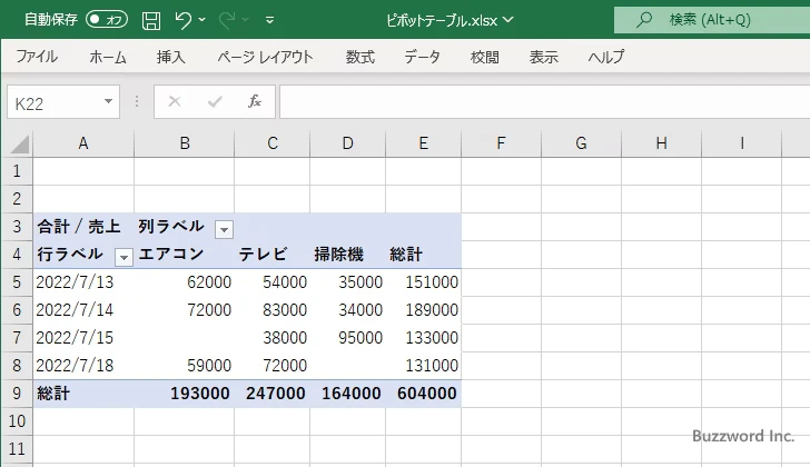 自動的なグループ化について(3)