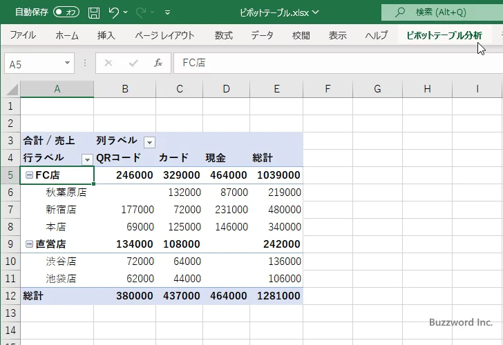 文字データのグループ化と解除(12)