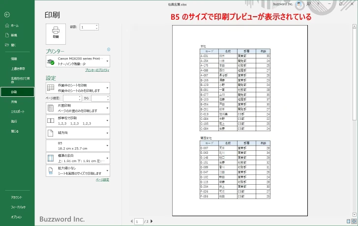 用紙の種類(サイズ)を選択する(4)