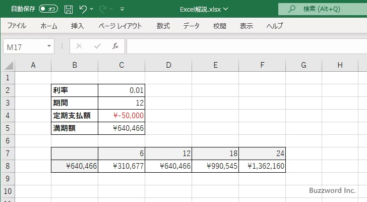 行または列のどちらかだけを使用する場合(4)