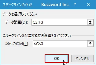 スパークラインを作成する(6)