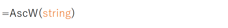 AscW(string)
